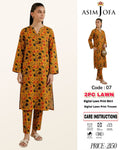 2Pc Lawn Unstitched Suit ( Code : 07 )