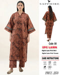 2Pc Lawn Unstitched Suit ( Code : 08 )