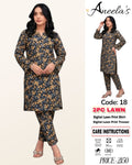 2Pc Lawn Unstitched Suit ( Code : 18 )