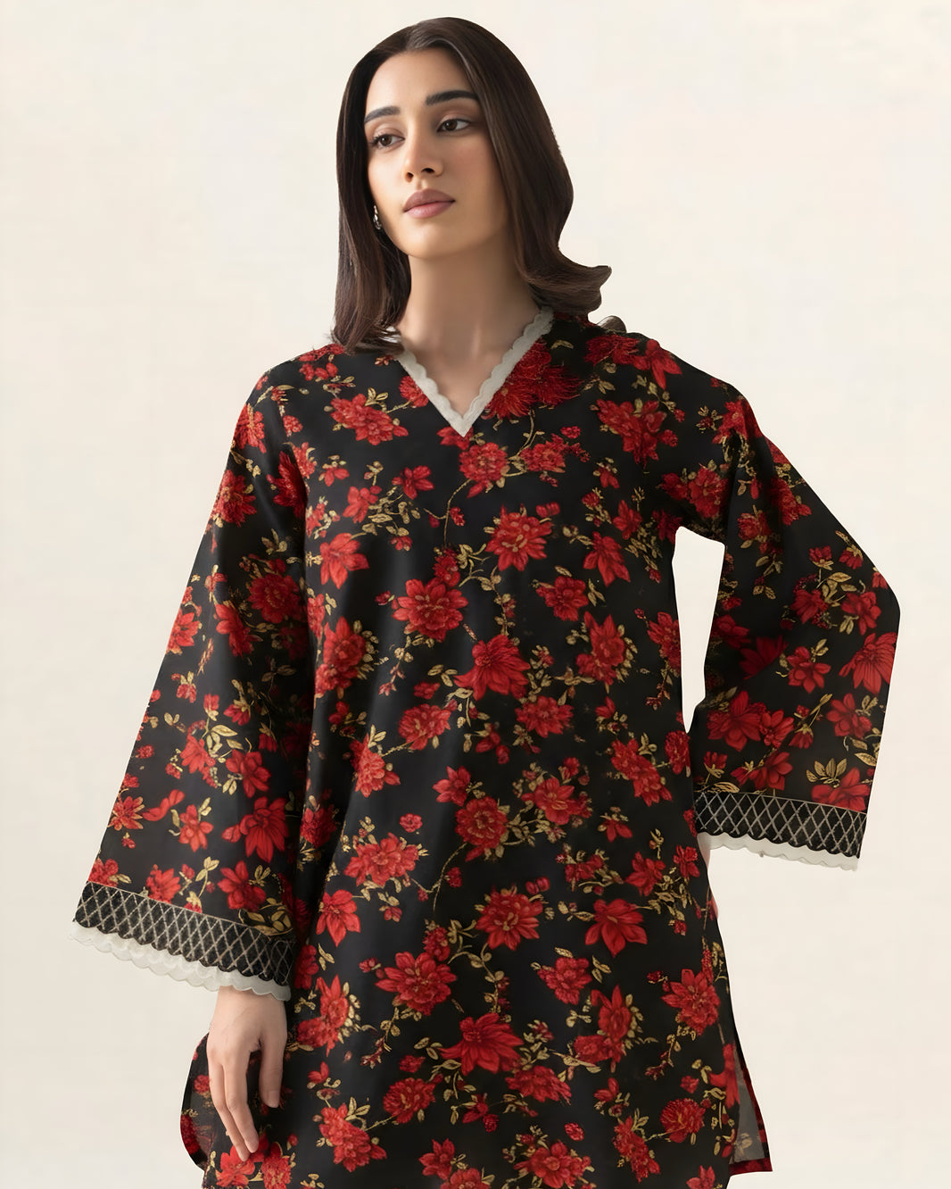 2PC Lawn Unstitched Code : 23