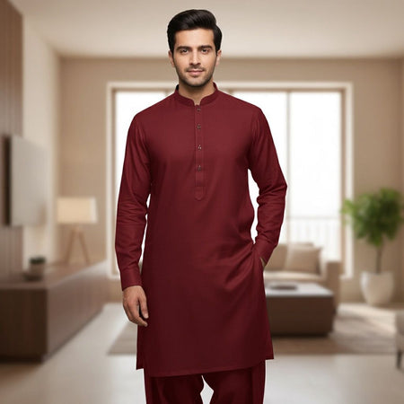 Booski Fabric ( Red Mehroon )